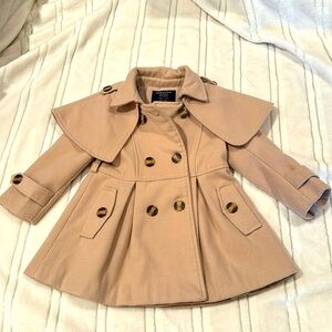Catmiko Kids Outwear Cap Trench Coat 100% Cotton Size 4-5yrs (100 cm)